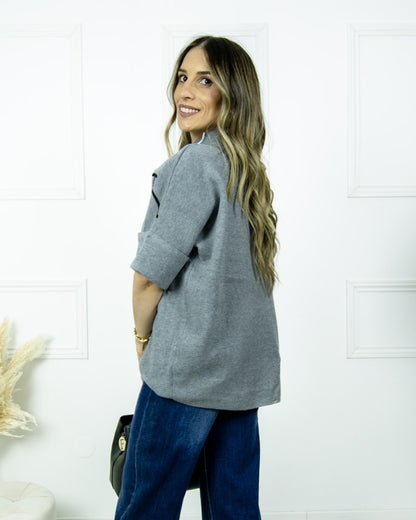 Camisola da malha com desenhos em relevo