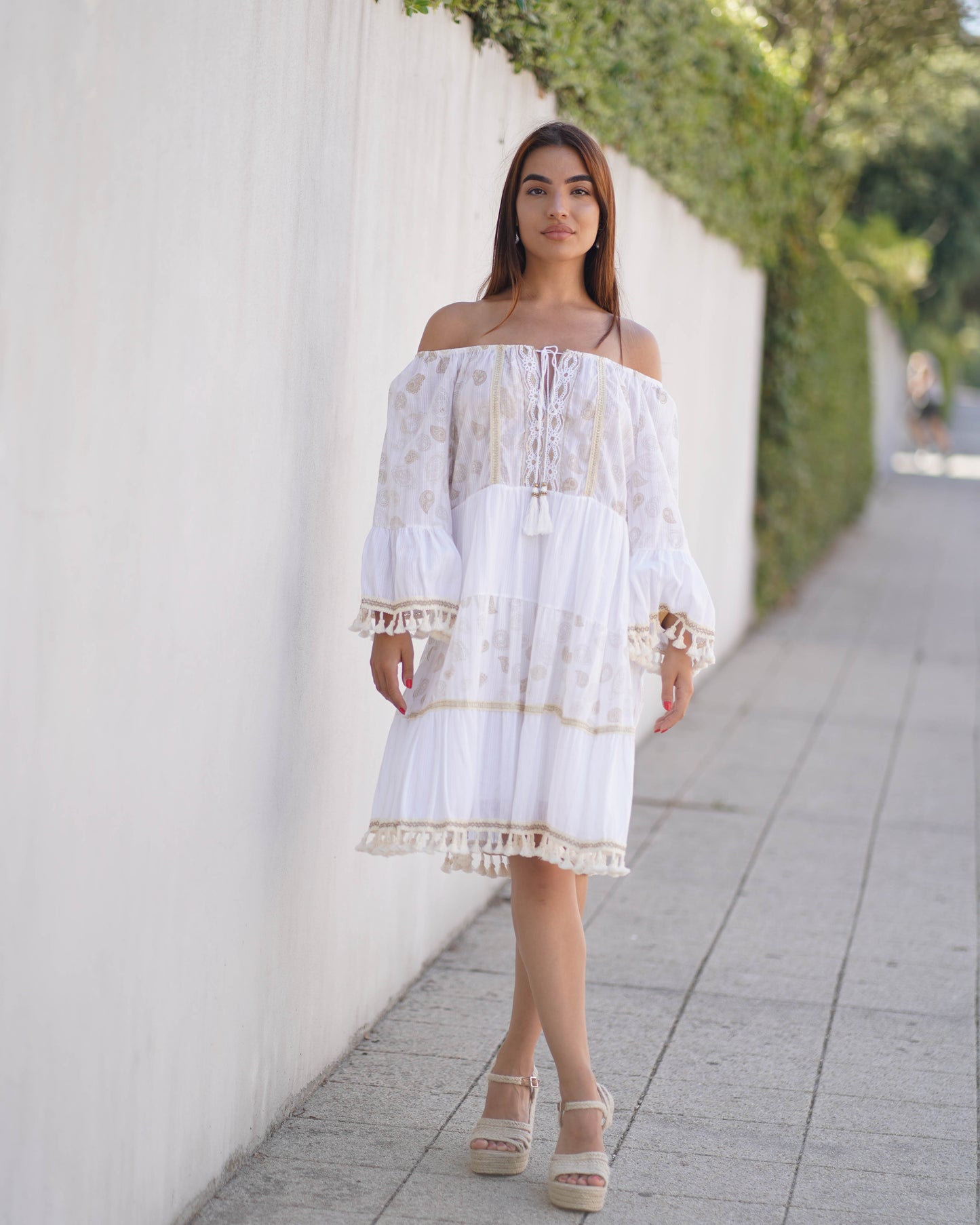 Vestido boho bordado