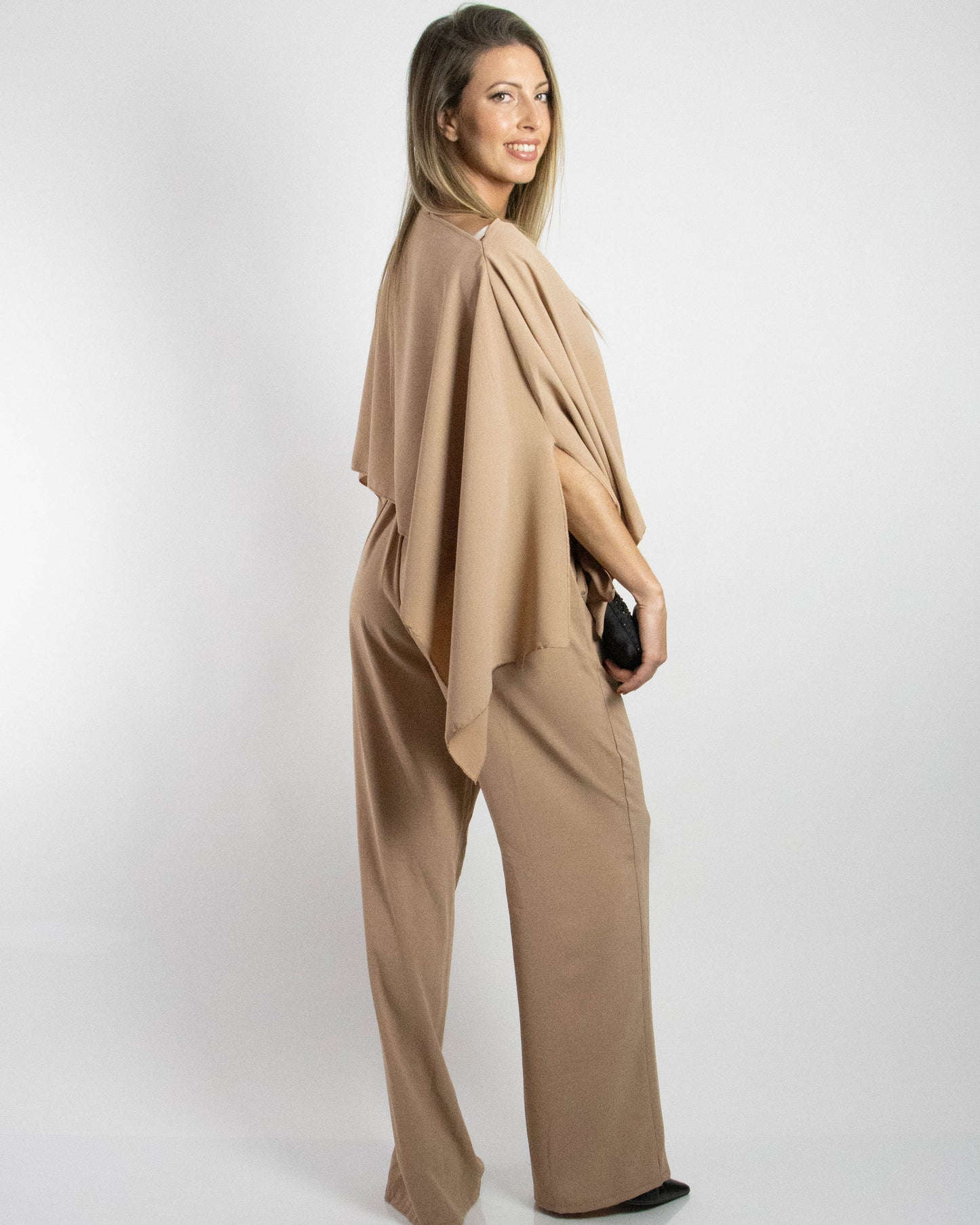 Conjunto de 3 peças, top, calça e túnica