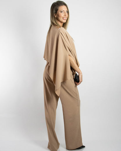 Conjunto de 3 peças, top, calça e túnica