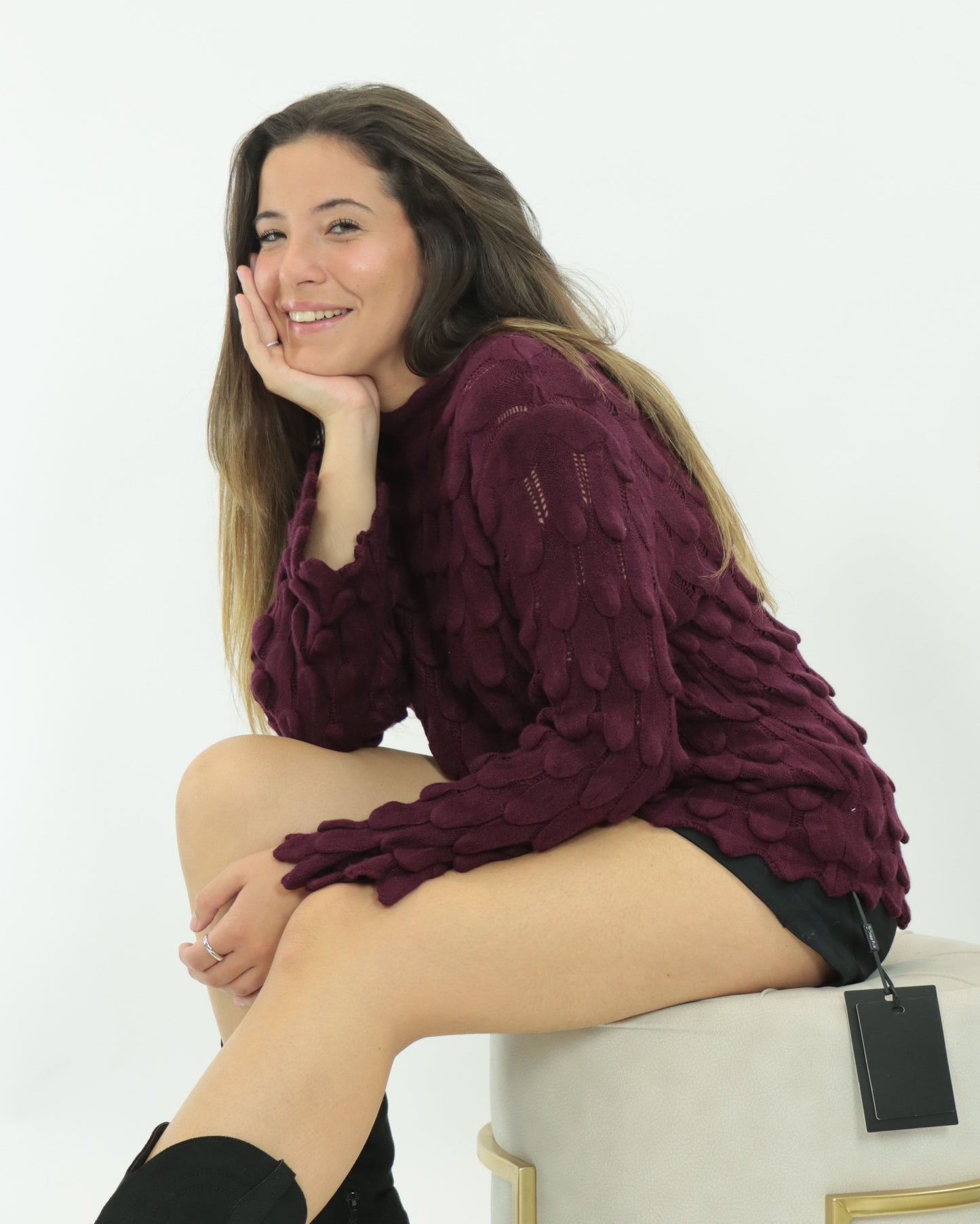 Camisola de malha gomos