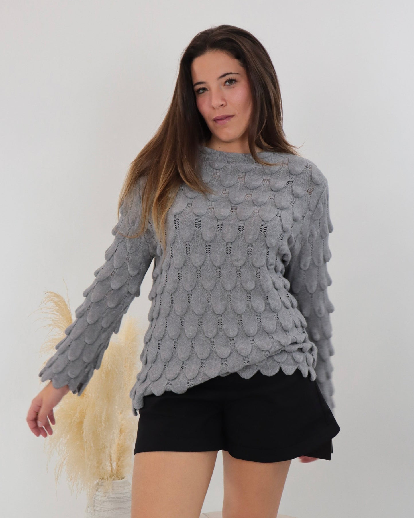 Camisola de malha gomos