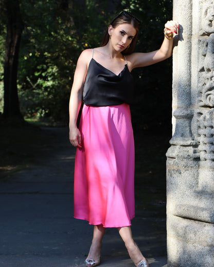 Top de alça brilhante