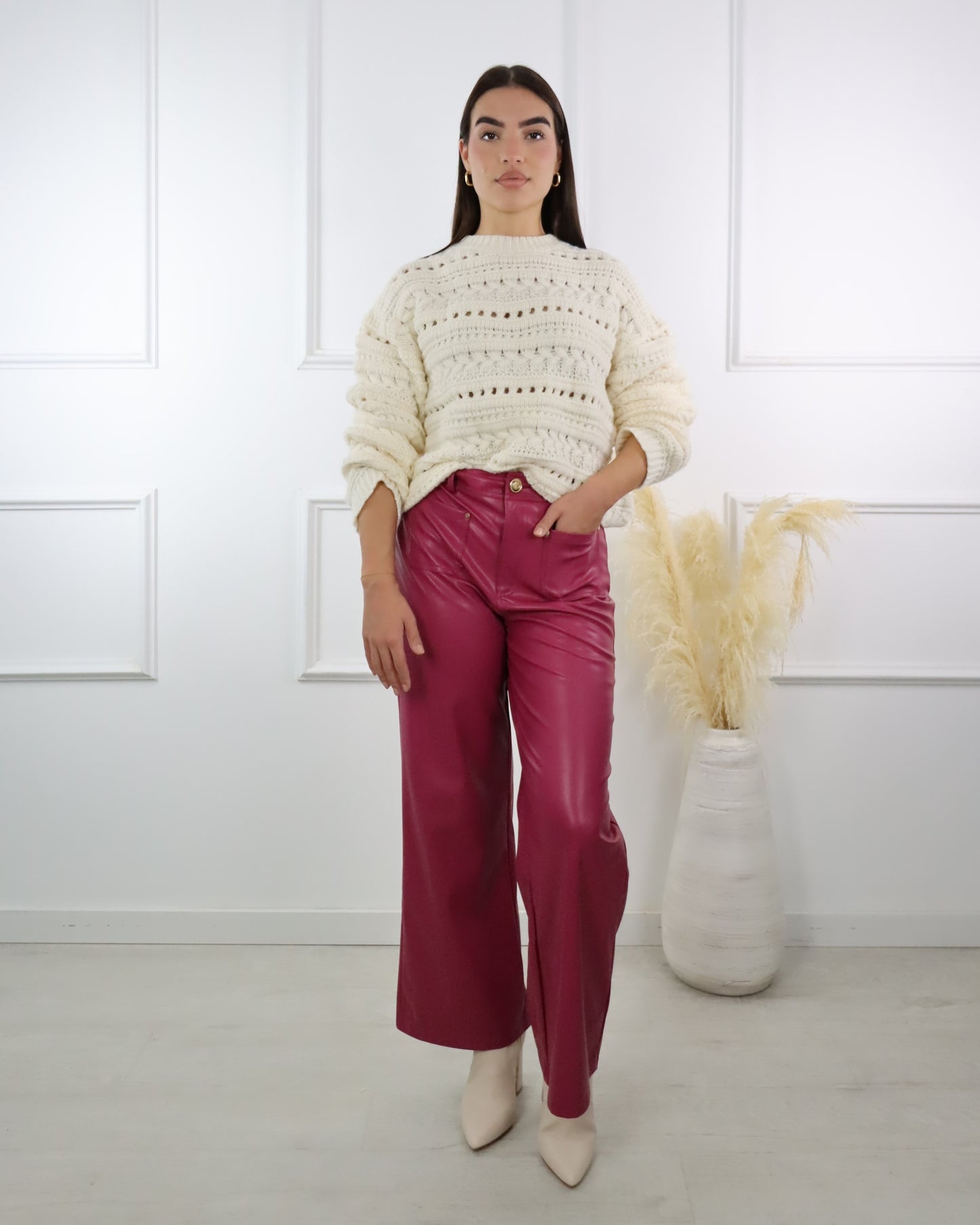 Calça Moda Ana Beringela| Ecopele