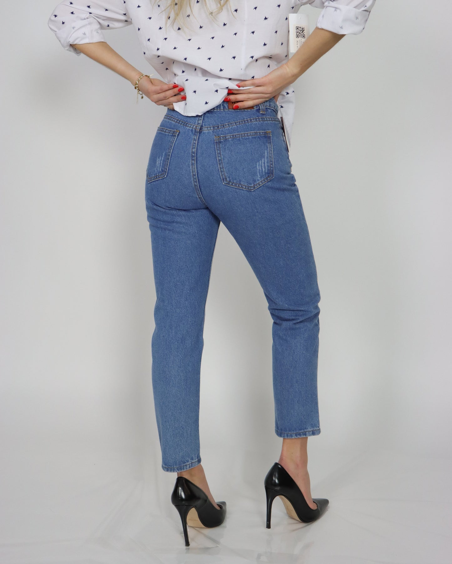 Calça de ganga Mom Fit