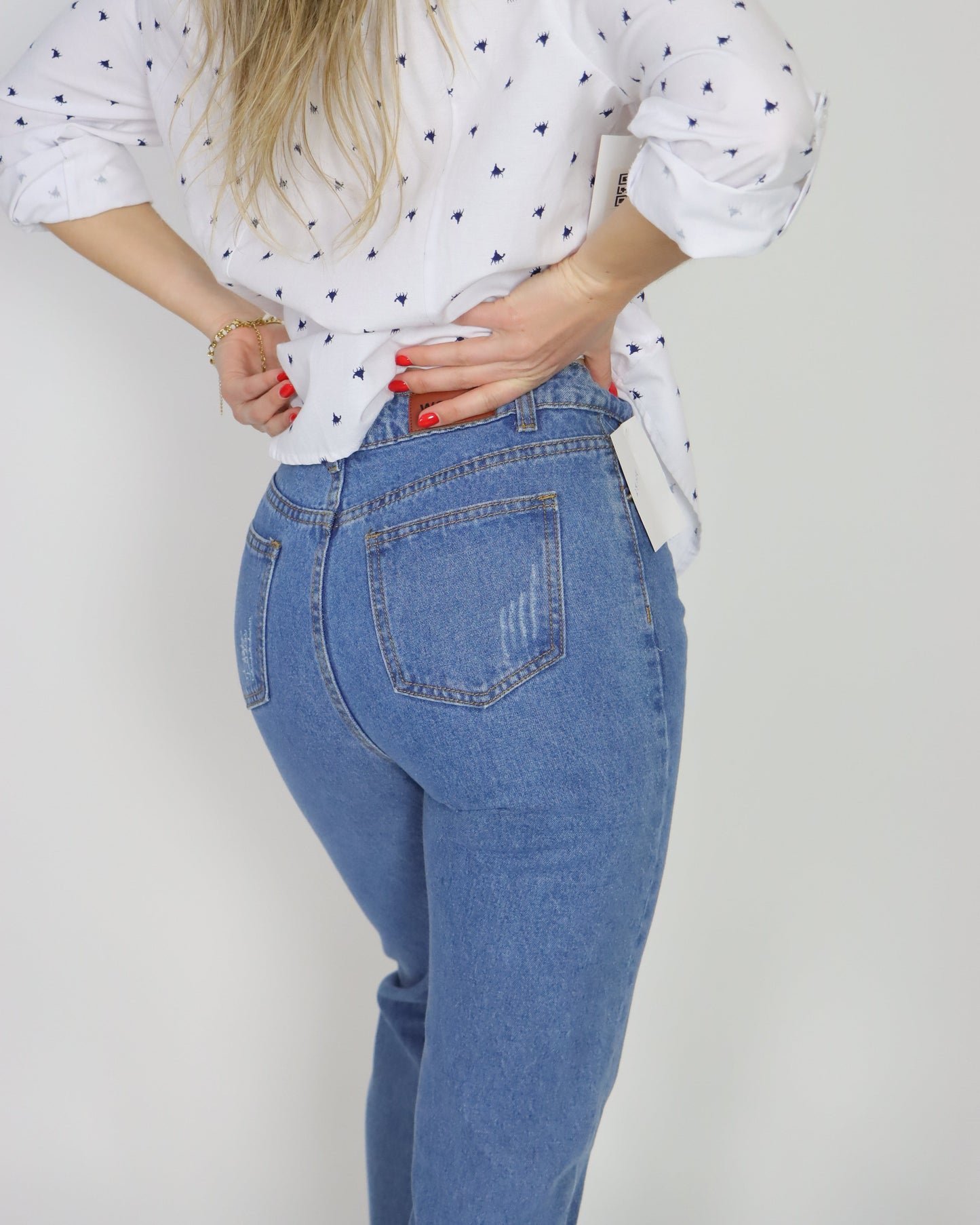 Calça de ganga Mom Fit