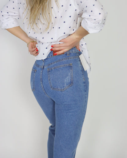 Calça de ganga Mom Fit