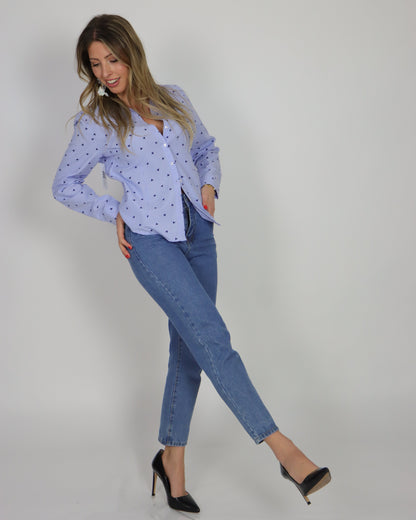 Calça de ganga Mom Fit