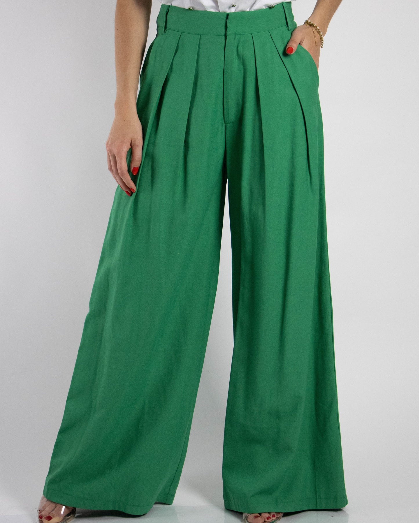 Calças Pantalonas Verdes