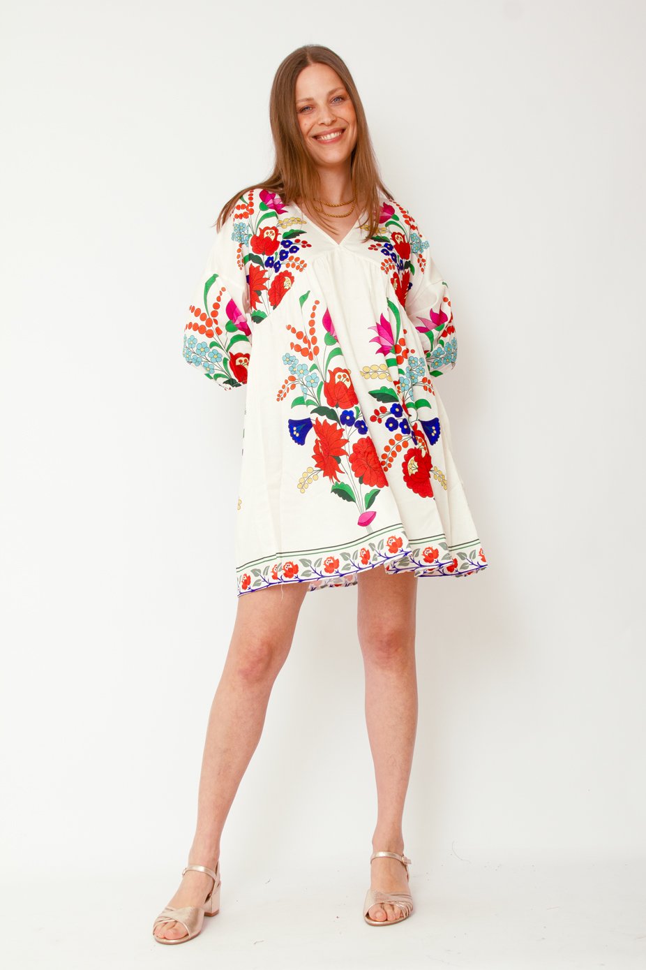 Vestido JS Millenium com padrão floral