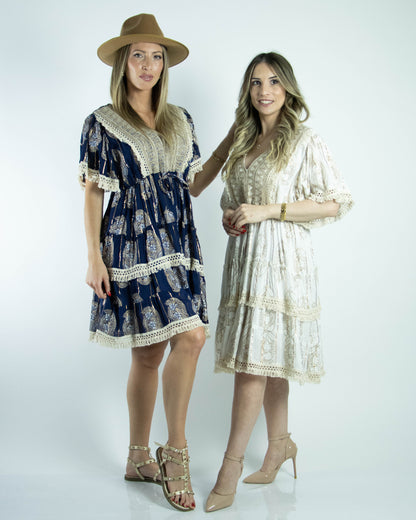 Vestido Curto com bordados